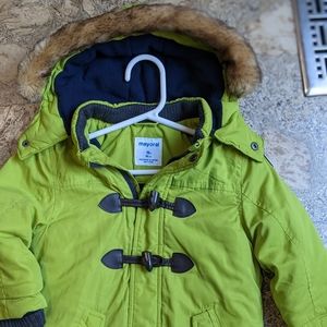 Mayoral fleece lined winter coat, 18 months